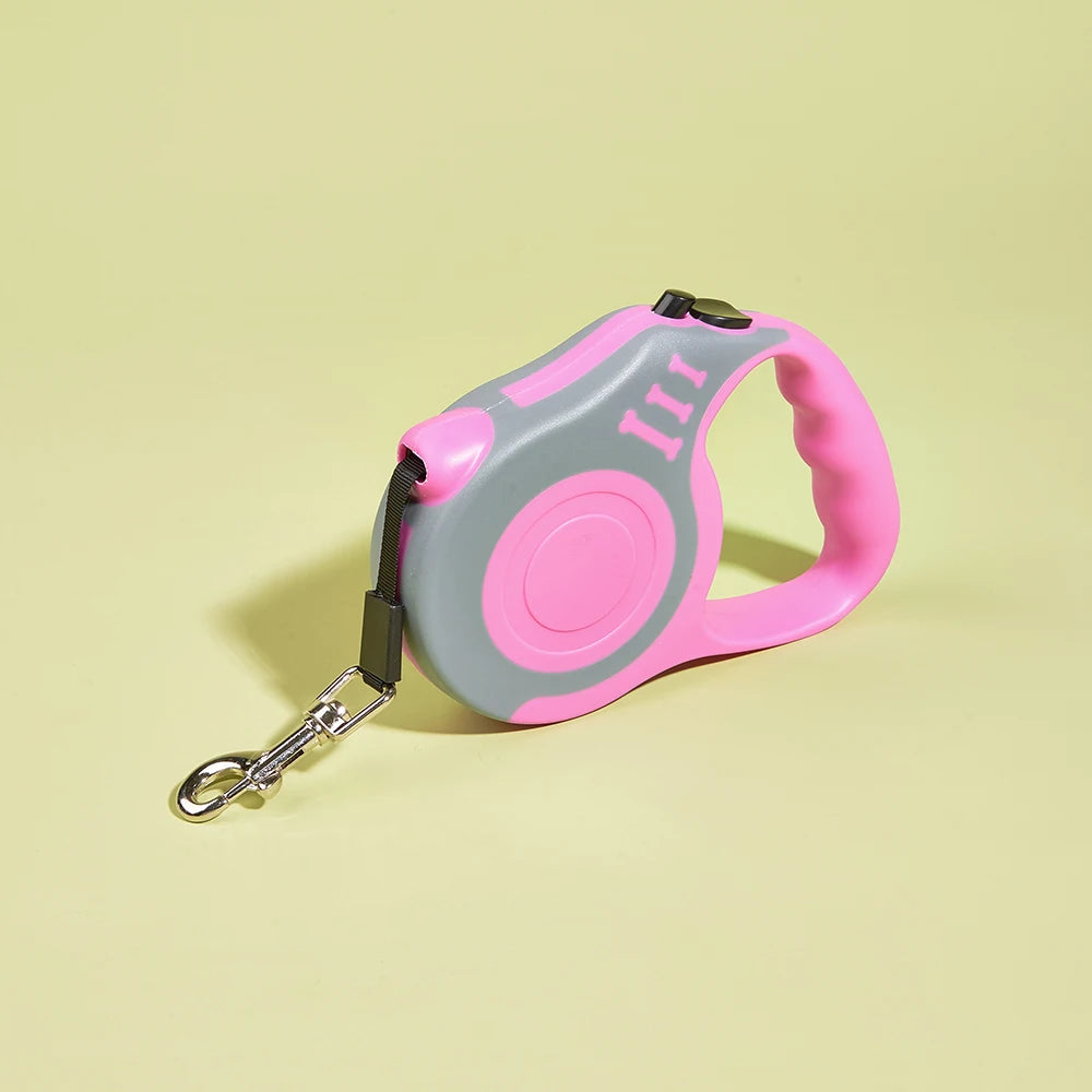 Retractable Dog & Cat Leash | Durable Nylon Lead for Small Dogs — 3m / 5m
