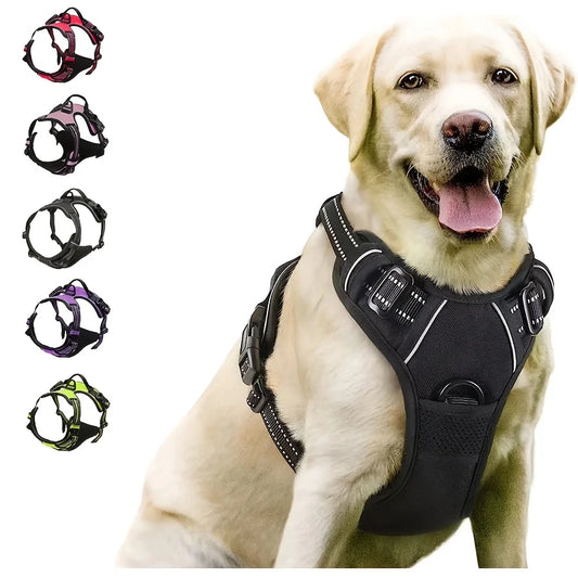 No-Pull Dog Harness | Reflective Front Clip Vest with Easy Control Handle — S / M / L / XL
