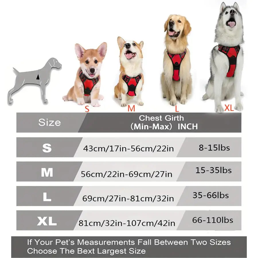 No-Pull Dog Harness | Reflective Front Clip Vest with Easy Control Handle — S / M / L / XL
